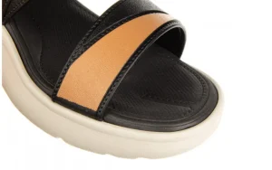 Sandały Cris Soft Light Sand Black 198006, Czarny, Tworzywo | Azaleia Discount