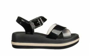 Sandały Marie Sandal Plat Fem Black 198049, Czarny, Tworzywo | Azaleia Discount