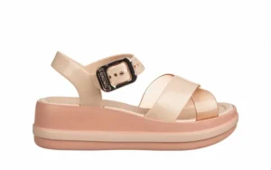 Sandały Marie Sandal Plat Fem Light Nude 198051, Różowy, Tworzywo | Azaleia New