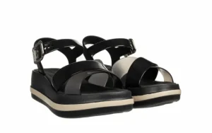 Sandały Marie Sandal Plat Fem Black 198049, Czarny, Tworzywo | Azaleia Discount