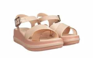 Sandały Marie Sandal Plat Fem Light Nude 198051, Różowy, Tworzywo | Azaleia New