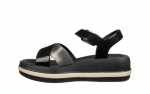 Sandały Marie Sandal Plat Fem Black 198049, Czarny, Tworzywo | Azaleia Discount