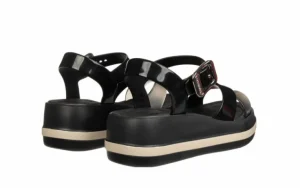 Sandały Marie Sandal Plat Fem Black 198049, Czarny, Tworzywo | Azaleia Discount