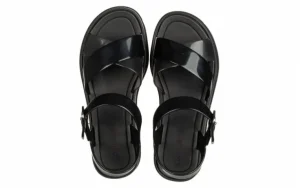 Sandały Marie Sandal Plat Fem Black 198049, Czarny, Tworzywo | Azaleia Discount