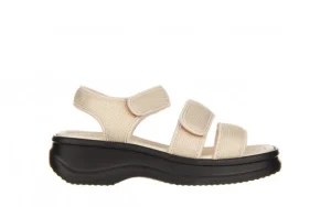 Sandały Tania Soft Therapy Pap Off White Black 198024, Biały/Czarny, Materiał | Azaleia Discount