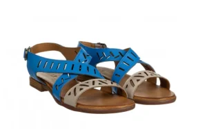 Sandały -161 191 815 1526 06 21 Denim Light Grey 161721, Niebieski, Skóra naturalna | Bayla New