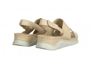 Sandały -161 022 05 6101 Beige Dark Coconut 161275, Beżowy, Skóra naturalna | Bayla Hot