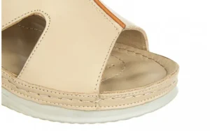 Sandały -161 022 05 6101 Beige Dark Coconut 161275, Beżowy, Skóra naturalna | Bayla Hot