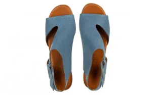 Sandały -161 066 1703 342 Denim 161459, Niebieski. Skóra naturalna | Bayla Outlet