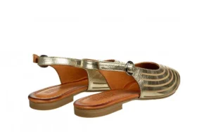 Sandały -161 037 117 125 Gold Kristal 161685, Złoty, Skóra naturalna | Bayla Discount