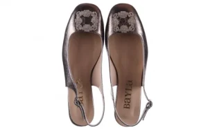 Sandały -161 093 388 4054 Platin, Srebrny, Skóra naturalna | Bayla Outlet