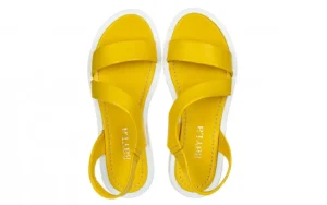 Sandały -161 161 0021 11 Taxi 161495, Żółty, Skóra naturalna | Bayla Best