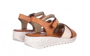 Sandały -161 016 981 Beige Coconut 161197, Brąz/ Beż, Skóra naturalna | Bayla Clearance