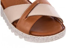Sandały -161 016 981 Beige Coconut 161197, Brąz/ Beż, Skóra naturalna | Bayla Clearance