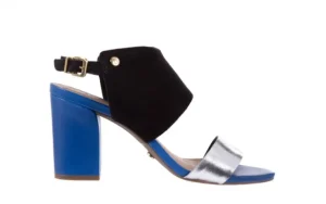 Sandały -067 122330 B Silver Black Lake, Czarny/ Granat/ Srebro, Skóra naturalna | Bayla Sale