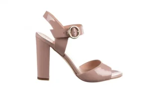 Sandały -056 8023-430 Beż Lakier, Skóra naturalna | Bayla Hot