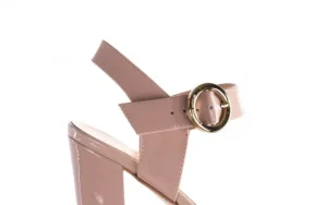 Sandały -056 8023-430 Beż Lakier, Skóra naturalna | Bayla Hot