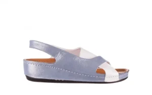 Sandały -112 0158-30 Biały Niebieski, Skóra naturalna | Bayla Best