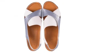 Sandały -112 0158-30 Biały Niebieski, Skóra naturalna | Bayla Best