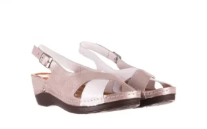 Sandały -112 0158-58 Biały Szary, Skóra naturalna | Bayla New