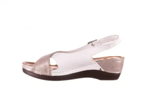 Sandały -112 0158-58 Biały Szary, Skóra naturalna | Bayla New