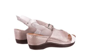 Sandały -112 0158-58 Biały Szary, Skóra naturalna | Bayla New