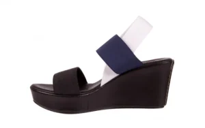 Sandały -116 16157 Black Navy White, Czarny/ Granat/ Biały, Materiał | Bayla Sale