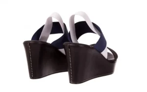 Sandały -116 16157 Black Navy White, Czarny/ Granat/ Biały, Materiał | Bayla Sale