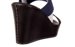 Sandały -116 16157 Black Navy White, Czarny/ Granat/ Biały, Materiał | Bayla Sale