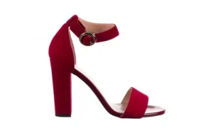 Sandały -056 8024-1432 Burgund Zamsz, Skóra naturalna | Bayla Hot