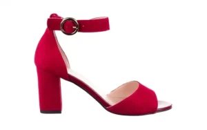 Sandały -056 9249-1432 Burgund Zamsz, Skóra naturalna | Bayla Fashion