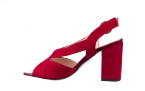 Sandały -056 9205-1432 Burgund Zamsz, Skóra naturalna | Bayla Best