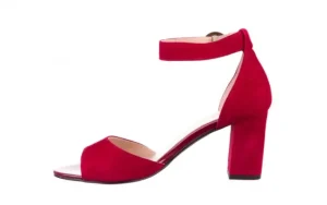 Sandały -056 9249-1432 Burgund Zamsz, Skóra naturalna | Bayla Fashion