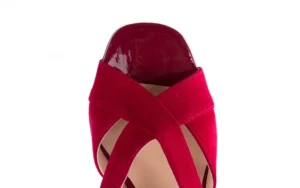 Sandały -056 9205-1432 Burgund Zamsz, Skóra naturalna | Bayla Best