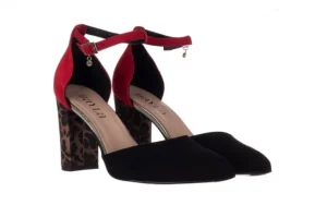 Sandały -056 9196-21-28 Czarny Czerwony, Skóra naturalna | Bayla Outlet