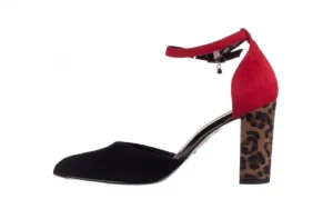 Sandały -056 9196-21-28 Czarny Czerwony, Skóra naturalna | Bayla Outlet