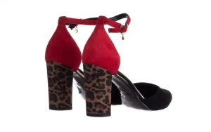 Sandały -056 9196-21-28 Czarny Czerwony, Skóra naturalna | Bayla Outlet