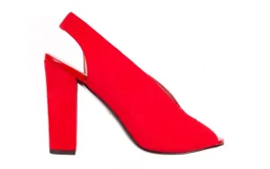 Sandały -056 8043-28 Czerwone Sandały, Skóra naturalna | Bayla Clearance