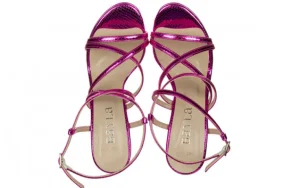 Sandały -187 589-1127 Fuchia 187129, Różowy, Skóra ekologiczna | Bayla New