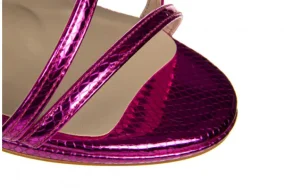 Sandały -187 589-1127 Fuchia 187129, Różowy, Skóra ekologiczna | Bayla New