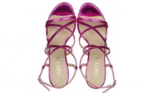 Sandały -187 587-1127 Fuchsia 187093, Różowy, Skóra ekologiczna | Bayla Outlet