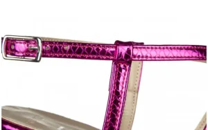 Sandały -187 587-1127 Fuchsia 187093, Różowy, Skóra ekologiczna | Bayla Outlet