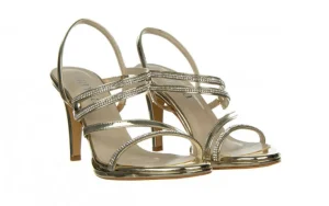 Sandały -187 587-1123 Gold 22 187042, Złoty, Skóra ekologiczna | Bayla New