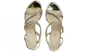 Sandały -187 587-1123 Gold 22 187042, Złoty, Skóra ekologiczna | Bayla New