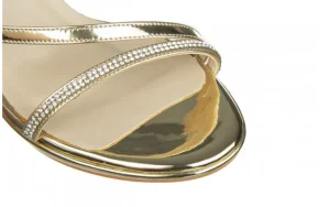 Sandały -187 587-1123 Gold 22 187042, Złoty, Skóra ekologiczna | Bayla New