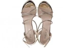 Sandały -187 589-9078 Gold 22 187064, Złoty, Skóra ekologiczna | Bayla Fashion