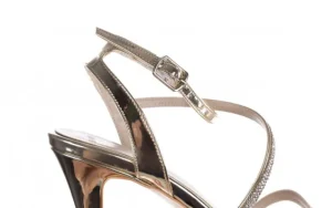 Sandały -187 587-9078 Gold 22 187052, Złoty, Skóra ekologiczna | Bayla Fashion