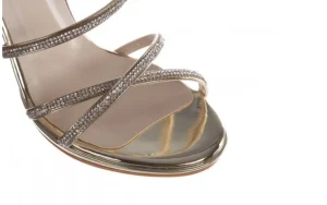 Sandały -187 589-9078 Gold 22 187064, Złoty, Skóra ekologiczna | Bayla Fashion