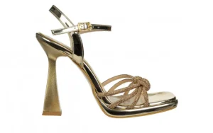 Sandały -187 201 Gold 187228, Złoty, Skóra ekologiczna | Bayla Hot