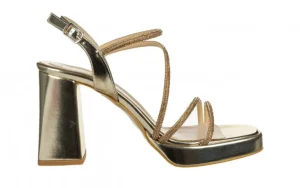 Sandały -187 296-1704 Gold 187233, Złoty, Skóra ekologiczna | Bayla Online